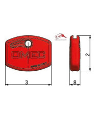 OMEC CAPPUCCIO PER CHIAVI PIATTE ROSSO ART 02040