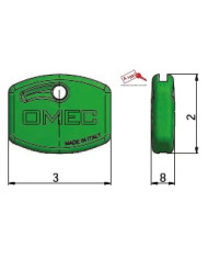 OMEC CAPPUCCIO PER CHIAVI PIATTE VERDE ART 02040