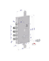SECUREMME SERRATURA BLINDATI CIL E63+10 SERIE 1651