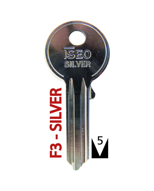 ISEO CHIAVE CILINDRO F3 SILVER (IE31) ART 020260