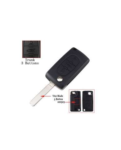 GUSCIO CHIAVE AUTO 3 PULSANTI PROFILO VA2 KS03D