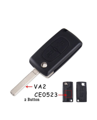GUSCIO CHIAVE AUTO 2 PULSANTI PROFILO VA2 KS03B