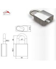 LUCCHETTO ARCO DA 50 PREDISPOSTO MEZZO CILINDRO