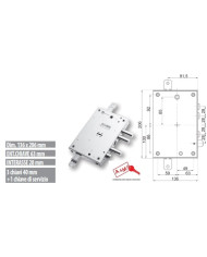 MOTTURA SERRATURA TRIPLICE E60 DM DX ART 89571