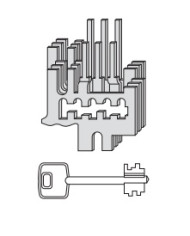 CISA GRUPPO LAMELLARE IN ACCIAIO SERIE 57357/58