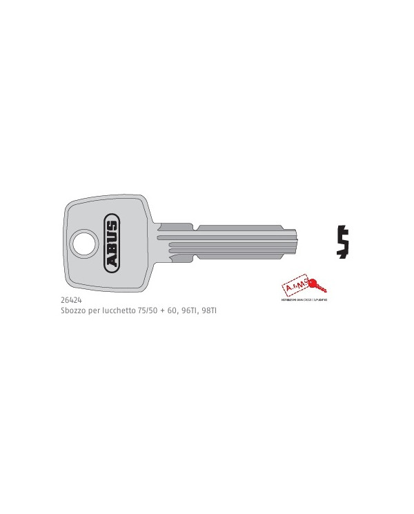 ABUS CHIAVE GREZZA PER LUCCHETTO SERIE 75/50