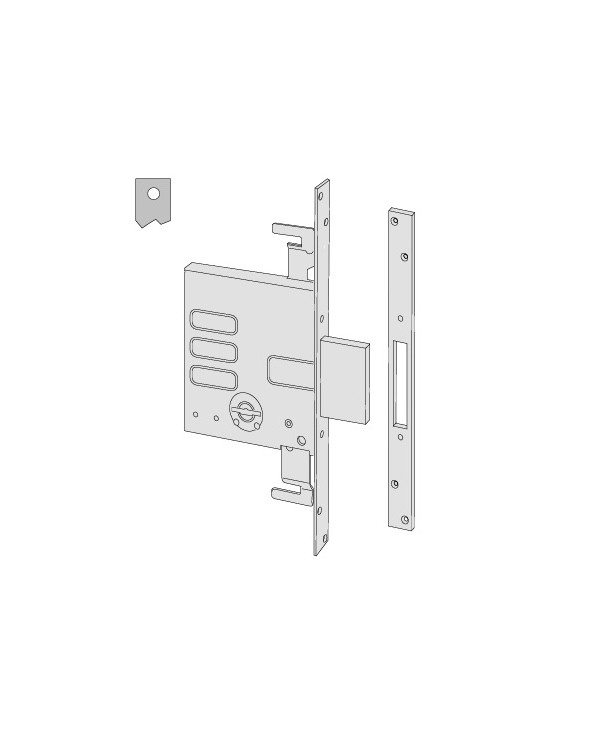 CISA SERRATURA INFILARE DM E60 TRIPLICA ART 57015