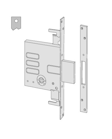 CISA SERRATURA INFILARE DM E70 TRIPLICE ART 57015