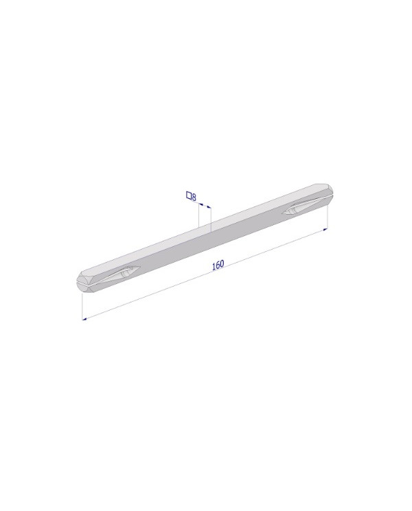 SECUREMME QUADRO 8 PASSANTE ZINCATO 8X160