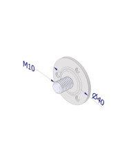 SECUREMME PIASTRA DI FISSAGGIO 40X25 M10