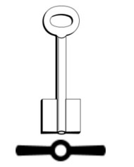 8477ASS CHIAVE FEMMINA PER CASSAFORTE