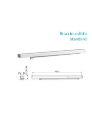 BRACCIO A SLITTA NERO PER CHIUDIPORTA ART DC710