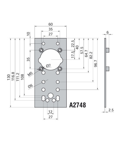 DISEC PIASTRA DI FISSAGGIO PER MG220