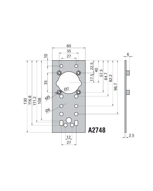 DISEC PIASTRA DI FISSAGGIO PER MG220