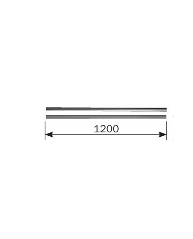 ISEO COPPIA ASTE DRITTE DIAM 8 MM AD INNESTO