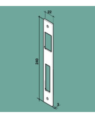 FF CONTROPIASTRA ACCIAIO NICHELLATO 240X22