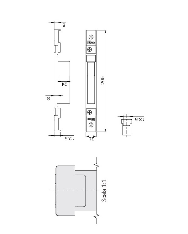 ISEO CONTROPIASTRA REGOLABILE ART 0387031