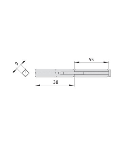 CISA QUADRO MANIGLIA SDOPPIATO MM 9 38-55