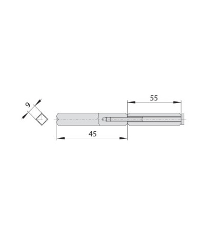 CISA QUADRO MANIGLIA SDOPPIATO MM 9 45-55