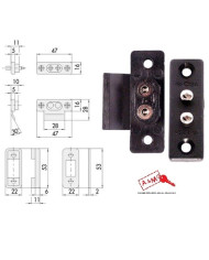 CISA COPPIA CONTATTI ELETTRICI IN NYLON