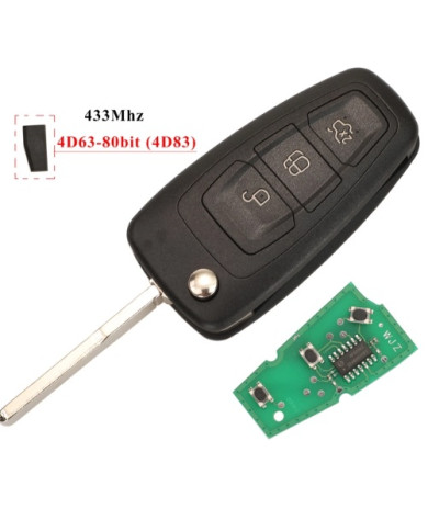 RADIOCOMANDO AUTO 3 PULSANTI FORD 4D63 80BIT