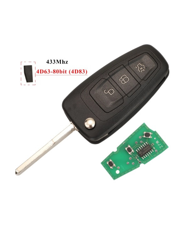 RADIOCOMANDO AUTO 3 PULSANTI FORD 4D63 80BIT