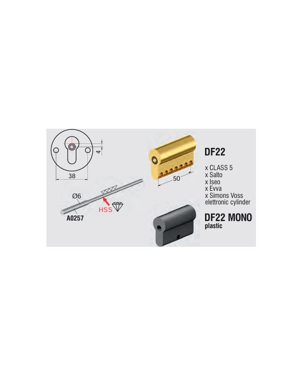 DISEC DIMA DI FORATURA PER CILINDRI EL VARI MARCHI