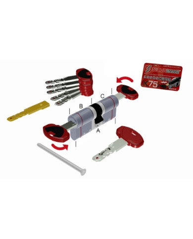 SECUREMME CILINDRO K75 DF 31-61 ART 3700DCS3151