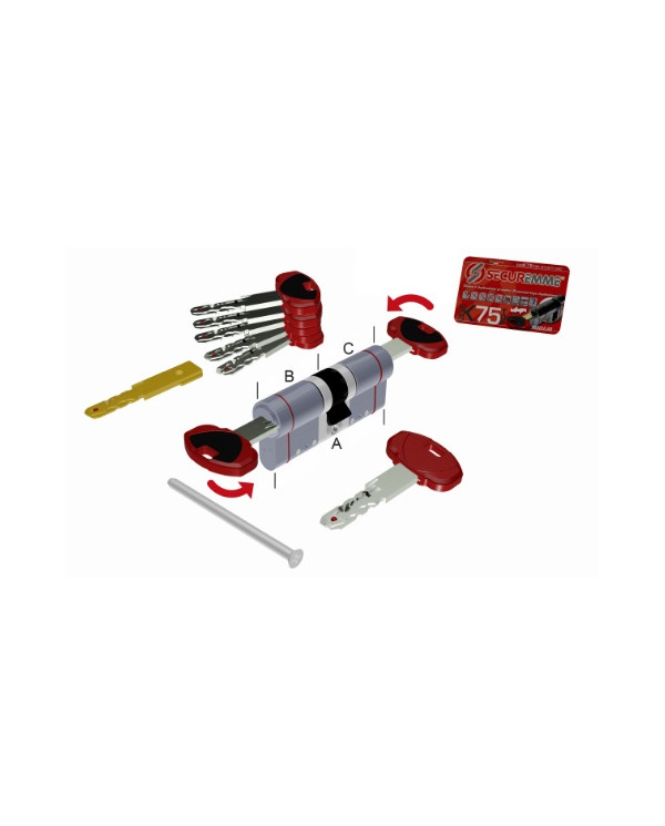 SECUREMME CILINDRO K75 DF 31-61 ART 3700DCS3151