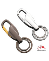 PORTACHIAVE METALLO CON 2 ANELL1 CROMATO