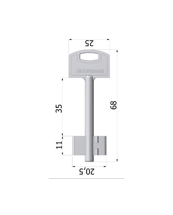 SECUREMME CHIAVE DM MOD B L68 G 35 (5SCM10)