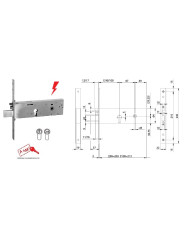 ISEO ELETTROSERRATURA FASCIA LAT CIL E100