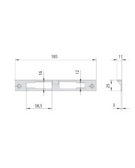 CISA CONTROPIASTRA ANGOLARE LARGA PER 12011