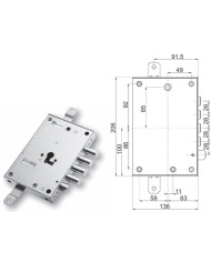 MOTTURA SERRATURA CIL E 63 DX ART 898571EFD