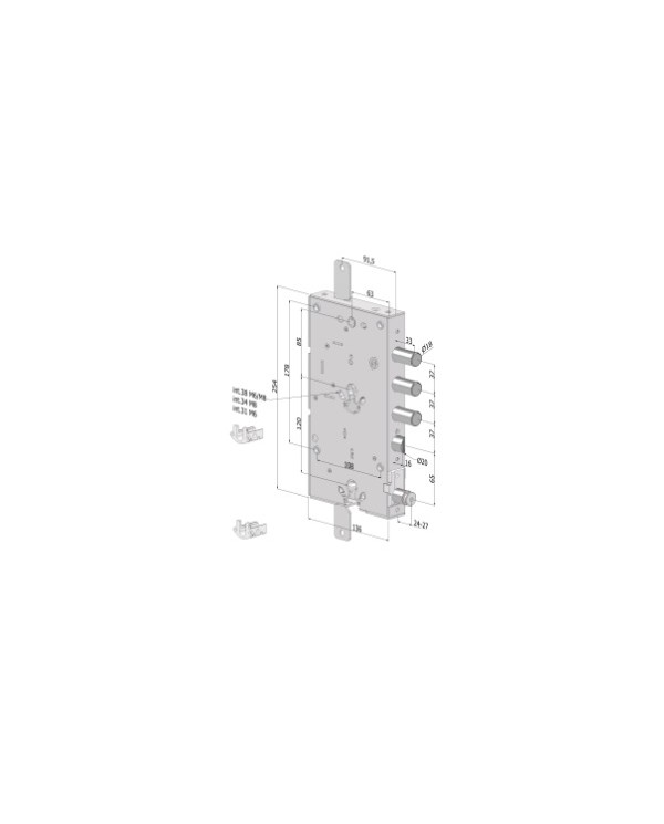 SECUREMME SERRATURA MULTIFUNZIONE DX I37 ART 2691