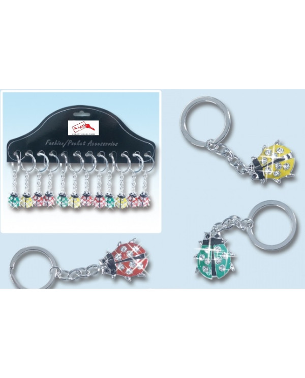 PORTACHIAVE COCCINELLA METALLO CNF 12 PZ COL VARI