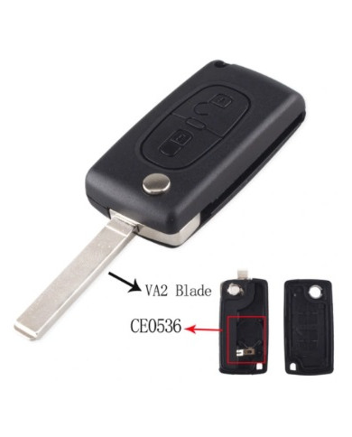 GUSCIO CHIAVE AUTO 2 PULSANTI PROFILO VA2 KS03A