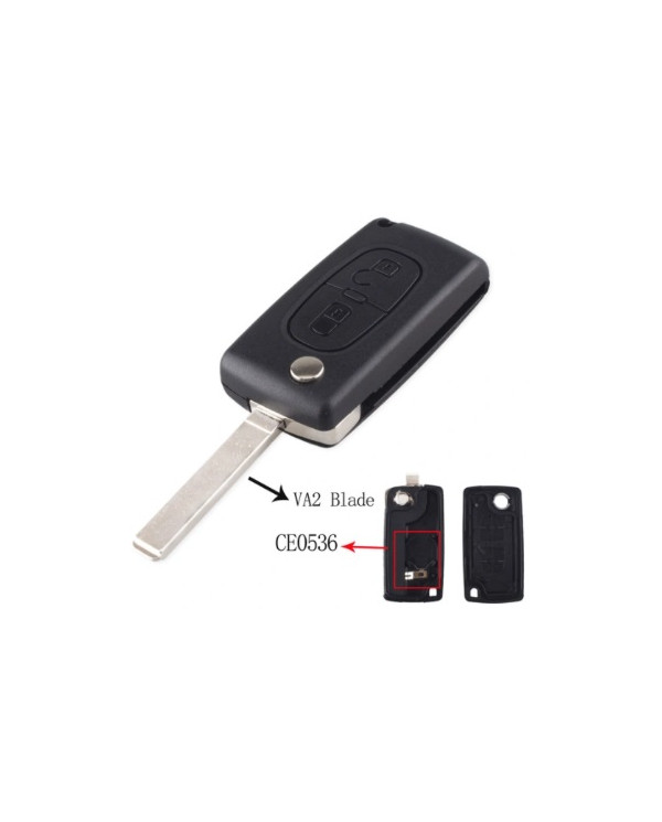 GUSCIO CHIAVE AUTO 2 PULSANTI PROFILO VA2 KS03A