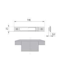 CISA CONTROPIASTRA METALLO ART 06465.02.0