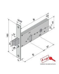 WELKA SERRATURA DA FASCIA E60 FRONTALE 20 H44