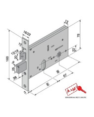 WELKA SERRATURA DA FASCIA E60 FRONTALE 20 H78