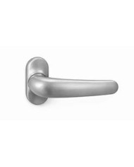 COPPIA MANIGLIA CROMO SATINATO PER ALLUMINIO F222
