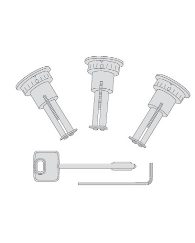 CISA SET 3 POMOLI E CHIAVE CAMBIO COMBINAZIONE