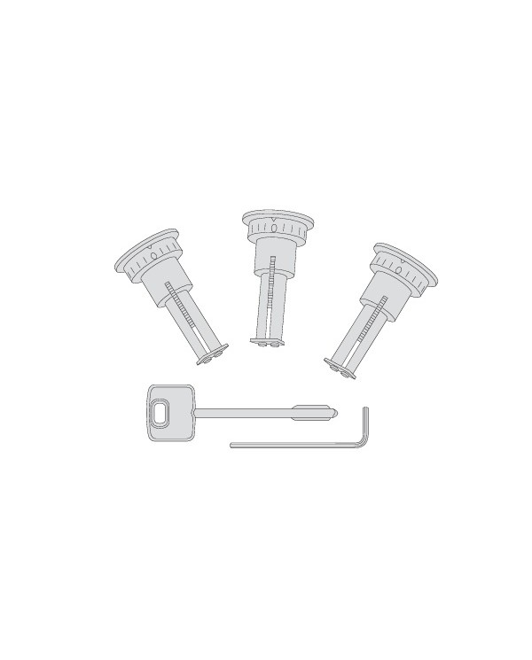 CISA SET 3 POMOLI E CHIAVE CAMBIO COMBINAZIONE