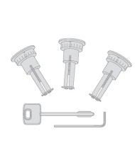 CISA SET 3 POMOLI E CHIAVE CAMBIO COMBINAZIONE