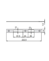 CISA CONTROPIASTRA INOX ART 06461.07