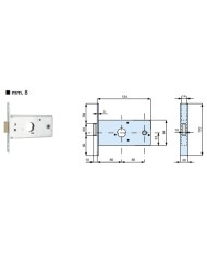 MG SERRATURA PORTA FERRO E 60 FR 20 CIL D22