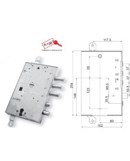 MOTTURA SERRATURA BLINDATI DM E CIL E90 SX