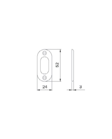 MOSTRINA NYLON NERA CILINDRO OVALE PER SERIE 8300