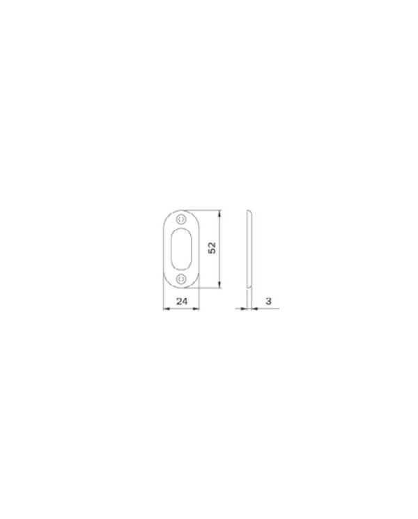 MOSTRINA NYLON NERA CILINDRO OVALE PER SERIE 8300